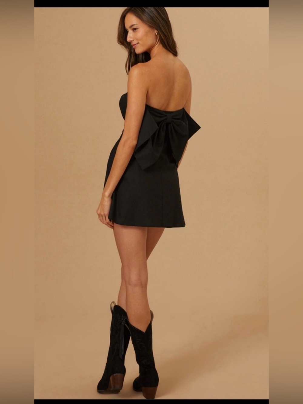 altar'd state Large Bow Mini Little Black Dress NWT L Cocktails Event Party
